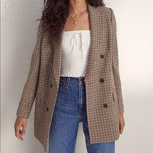 ARITZIA NEW MARGAUX CHECK BLAZER